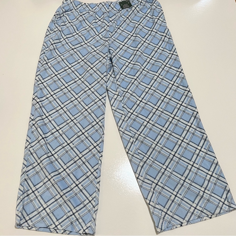 NWT wild fable Women's Microfleece Straight Legs Pajama Pants- Blue Plaid XXL - Picture 4 of 12